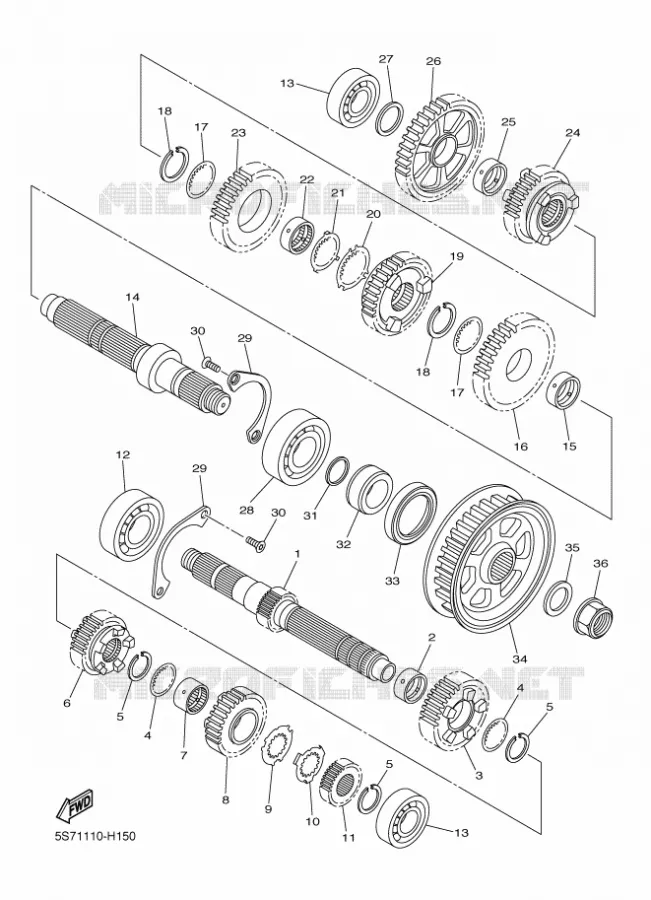 TRANSMISSION Yamaha MOTO 950 2017 XV  XVS950CUD-A