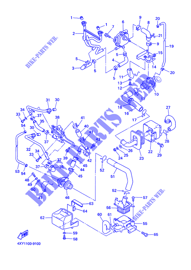 AIR INDUCTION SYSTEM AIS for Yamaha XVZ13TF 2000