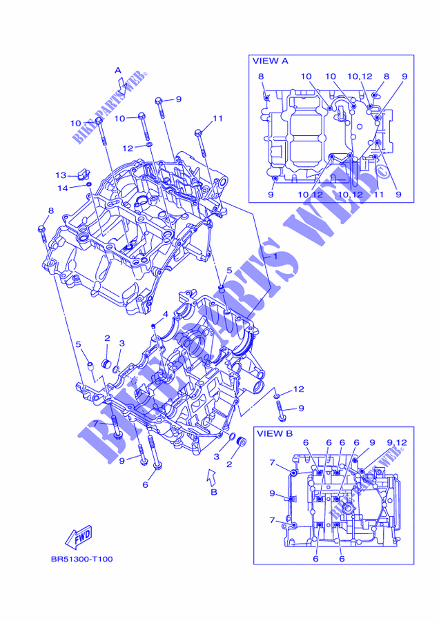 CRANKCASE for Yamaha YZF-R3 ABS 2018
