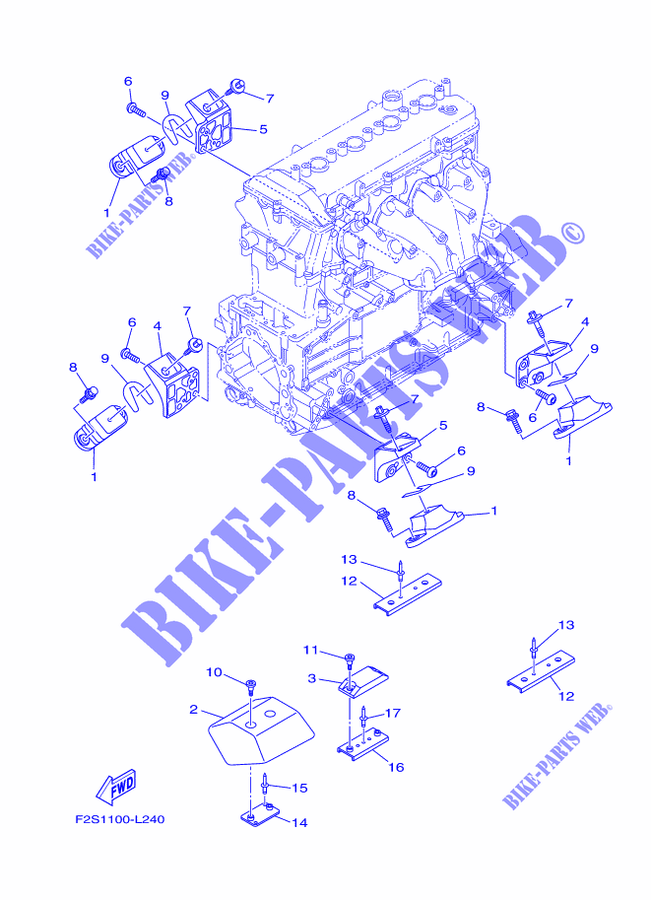 ENGINE MOUNT for Yamaha FX HIGH OUTPUT 2015