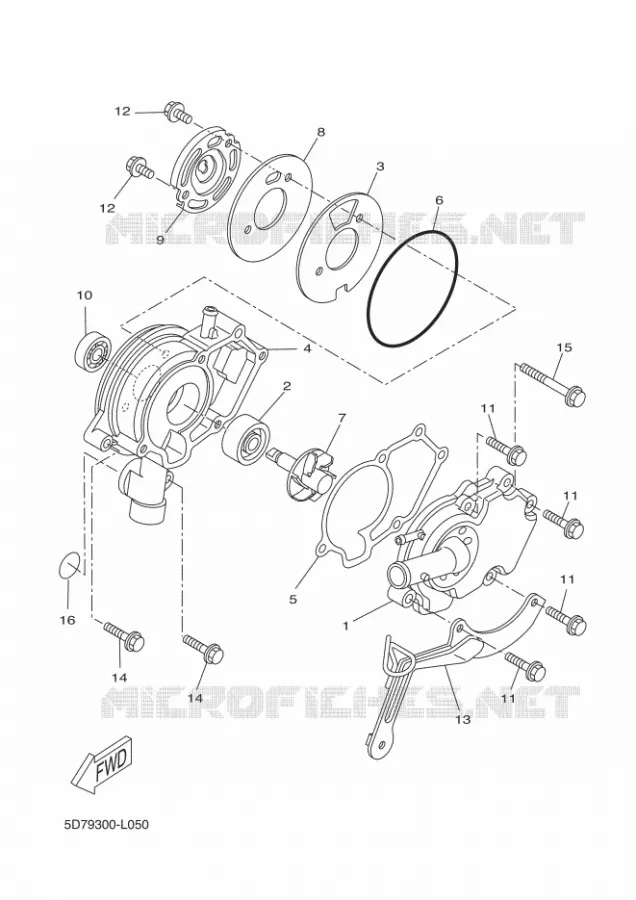WATERPUMP / HOSES Yamaha MOTO 125 2018 MT  MT125-A