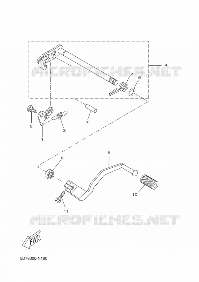 GEAR SHIFT SHAFT / LEVER Yamaha MOTO 125 2018 R125  YZF-R125A