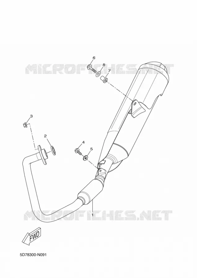 EXHAUST Yamaha MOTO 125 2018 R125  YZF-R125A