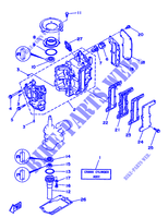 CYLINDER / CRANKCASE for Yamaha 6C 2 Stroke, Manual Starter, Tiller Handle, Manual Tilt 1994