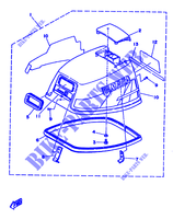 TOP COWLING for Yamaha 6C 2 Stroke, Manual Starter, Tiller Handle, Manual Tilt 1994