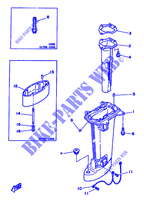 UPPER CASING for Yamaha 6C 2 Stroke, Manual Starter, Tiller Handle, Manual Tilt 1994