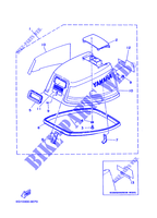 TOP COWLING for Yamaha 6C 2 Stroke, Manual Starter, Tiller Handle, Manual Tilt 1989