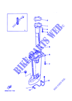 UPPER CASING for Yamaha 6C Manual Starter, Tiller Handle, Manual Tilt, Pre-Mixing, Shaft 20