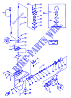 LOWER CASING & DRIVE 1 for Yamaha 6D 2 Stroke, Manual Starter, Tiller Handle, Manual Tilt 1986