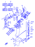 REPAIR KIT  for Yamaha 8C 2 Stroke, Manual Starter, Tiller Handle, Manual Tilt 1987