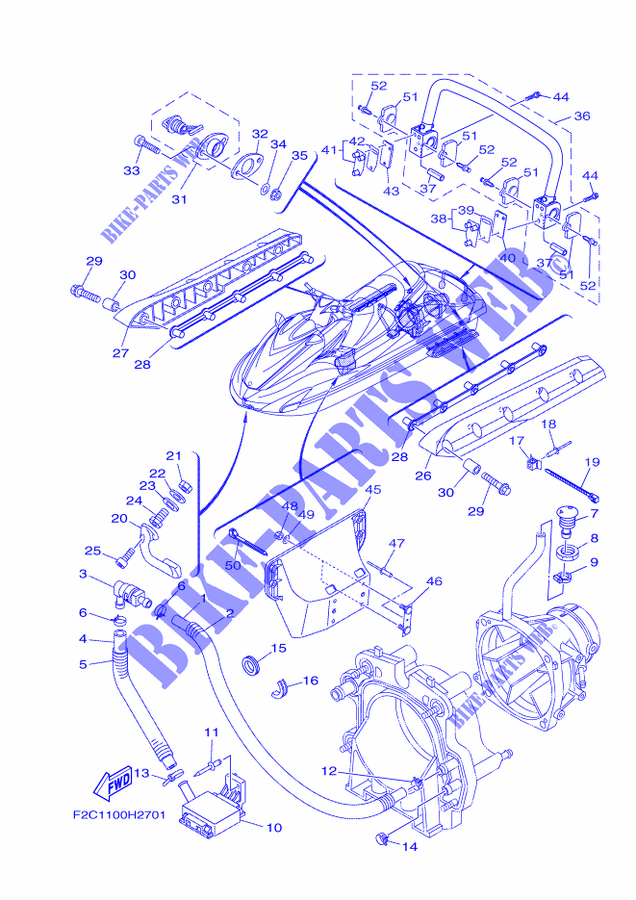 HULL & DECK for Yamaha GX1800A-L 2012