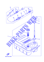 FUEL TANK 2 for Yamaha F15C Manual Starter, Tiller Handle, Manual Tilt, Shaft 20