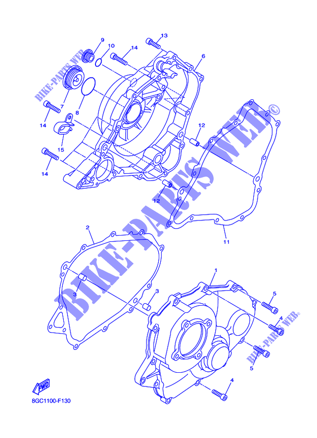 COVER   ENGINE 1 for Yamaha PHAZER GT 2007
