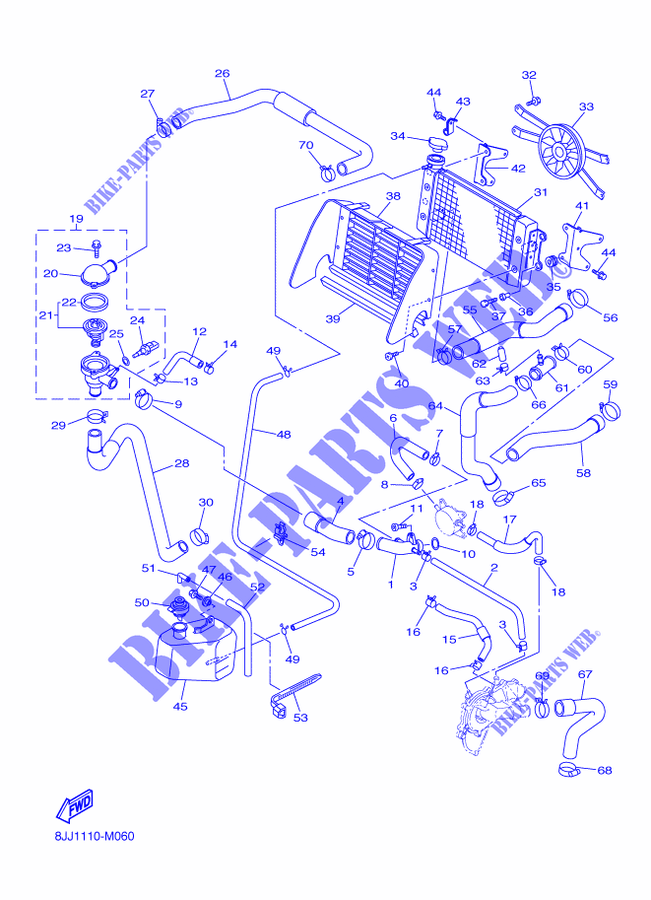 RADIATOR / HOSES for Yamaha FX NYTRO M-TX SE 162 2014