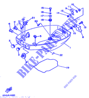 BOTTOM COVER for Yamaha 15F 2 Stroke, Manual Starter, Tiller Handle, Manual Tilt 1996