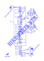 CRANKSHAFT / PISTON for Yamaha 15F 2 Stroke, Manual Starter, Tiller Handle, Manual Tilt 1996