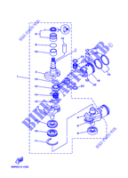 CRANKSHAFT / PISTON for Yamaha 25B Manual Starter, Tiller Handle, Manual Tilt, Pre-Mixing, Shaft 15