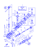LOWER CASING & DRIVE 1 for Yamaha 25B Manual Starter, Tiller Handle, Manual Tilt, Pre-Mixing, Shaft 15