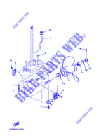 LOWER CASING & DRIVE 2 for Yamaha 25B Manual Starter, Tiller Handle, Manual Tilt, Pre-Mixing, Shaft 15