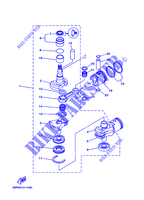 CRANKSHAFT / PISTON for Yamaha 25B Manual Starter, Tilller Handle, Manual Tilt, Pre-Mixing, Shaft 15