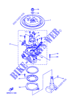 GENERATOR for Yamaha 25B Manual Starter, Tilller Handle, Manual Tilt, Pre-Mixing, Shaft 15