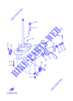 LOWER CASING & DRIVE 2 for Yamaha 25B Manual Starter, Tilller Handle, Manual Tilt, Pre-Mixing, Shaft 15