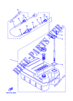FUEL TANK for Yamaha 25B Manual Starter, Tiller Handle, Manual Tilt, Pre-Mixing, Shaft 20