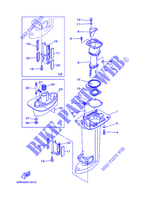 UPPER CASING for Yamaha 30H Manual Starter, Tiller Handle, Manual Tilt, Pre-Mixing, Shaft 15