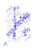 CRANKSHAFT / PISTON for Yamaha E25B Enduro, Manual Starter, Tilller Handle, Manual Trim & Tilt, Pre-Mixing, Shaft 20