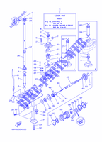 LOWER CASING & DRIVE 1 for Yamaha E25B Enduro, Manual Starter, Tilller Handle, Manual Trim & Tilt, Pre-Mixing, Shaft 20