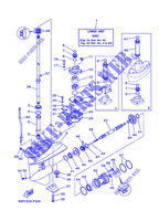 LOWER CASING & DRIVE 1 for Yamaha E25B Enduro, Manual Starter, Tilller Handle, Manual Tilt, Pre-Mixing, Shaft 15