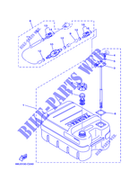 FUEL TANK for Yamaha E25B Enduro, Manual Starter, Tilller Handle, Manual Tilt, Pre-Mixing, Shaft 20