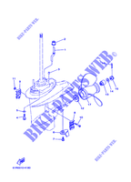 LOWER CASING & DRIVE 2 for Yamaha E25B Enduro, Manual Starter, Tilller Handle, Manual Tilt, Pre-Mixing, Shaft 20
