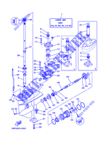 LOWER CASING & DRIVE 1 for Yamaha E25B Enduro, Manual Starter, Tilller Handle, Manual Tilt, Pre-Mixing, Shaft 15
