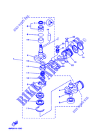 CRANKSHAFT / PISTON for Yamaha E30H Manual Starter, Tiller Handle, Manual Tilt, Pre-Mixing, Shaft 15