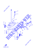 LOWER CASING & DRIVE 2 for Yamaha E30H Manual Starter, Tiller Handle, Manual Tilt, Pre-Mixing, Shaft 15