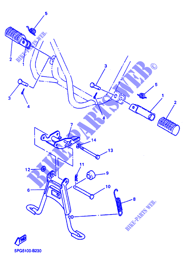 STAND / FOOTREST for Yamaha PW50 2019