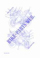 STICKER for Yamaha YZF-R125 Competition White 2019