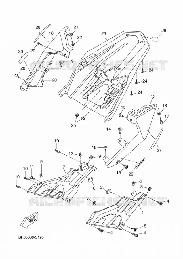 SIDE COVER Yamaha MOTO 125 2019 MT  MT125-A