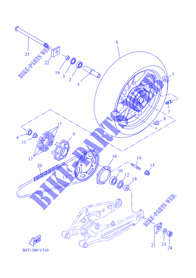 REAR WHEEL for Yamaha TRACER 700 2020