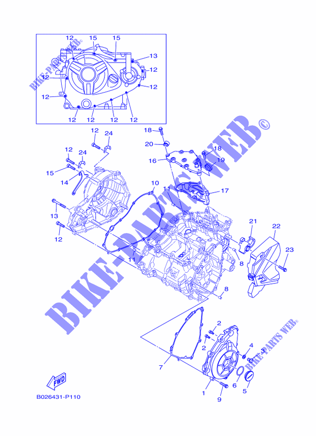 COVER   ENGINE 1 for Yamaha YZF 250 2020