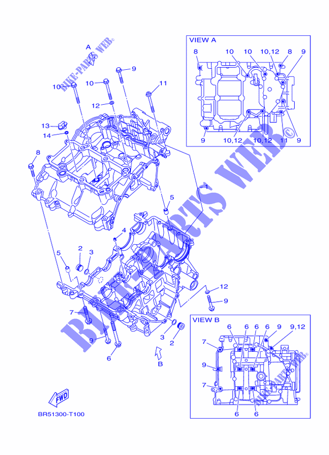 CRANKCASE for Yamaha MT-03 2020