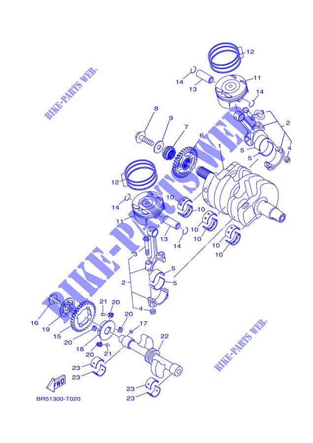 CRANKSHAFT / PISTON for Yamaha MT-03 2020