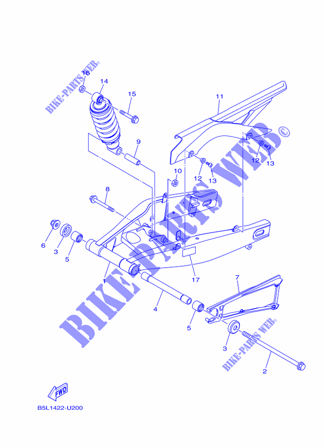 SWINGARM / SHOCK ABSORBER for Yamaha YZF-R3 2020