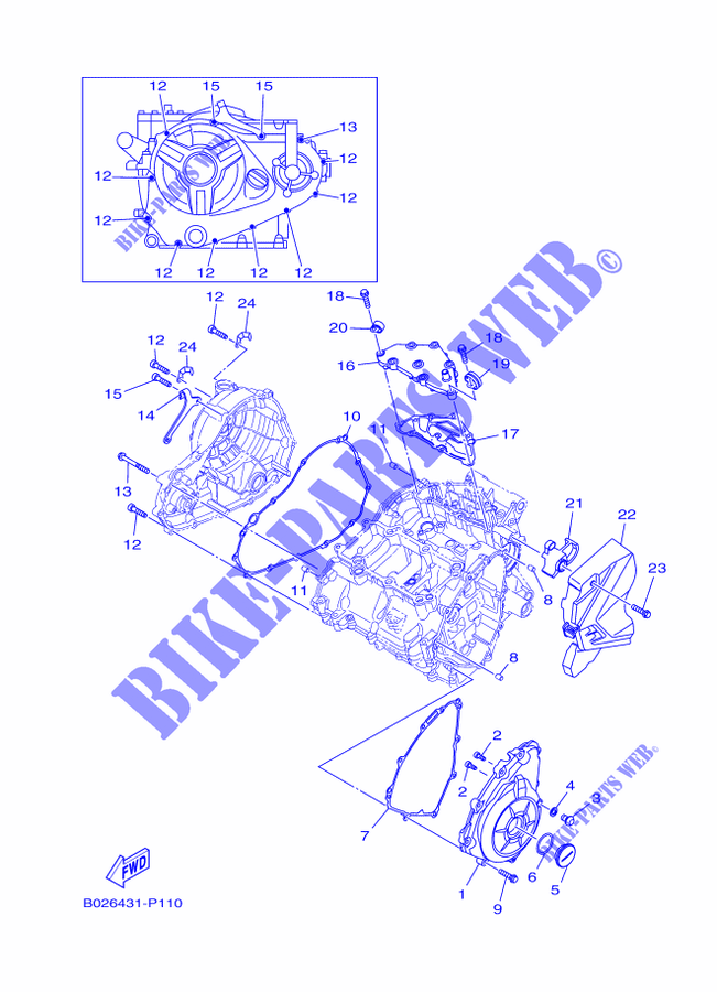 COVER   ENGINE 1 for Yamaha YZF-R3 2020