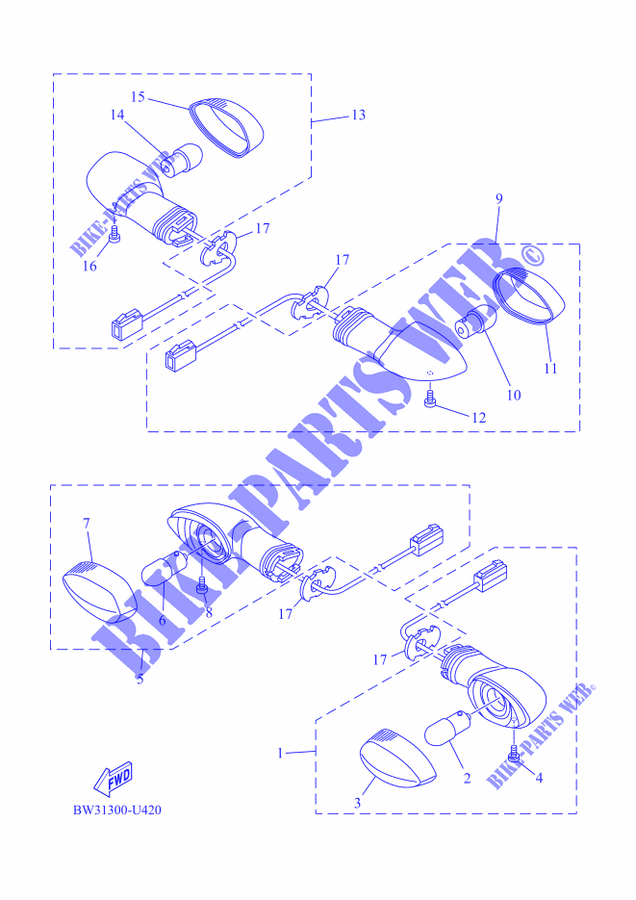 INDICATOR for Yamaha XTZ 700 TENERE A2 35kW 2020