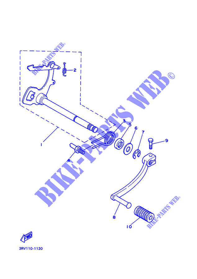 GEAR SHIFT SHAFT / LEVER for Yamaha PW80 2002
