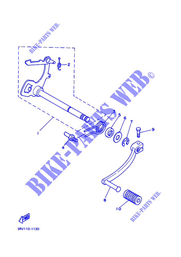 GEAR SHIFT SHAFT / LEVER for Yamaha PW80 2007