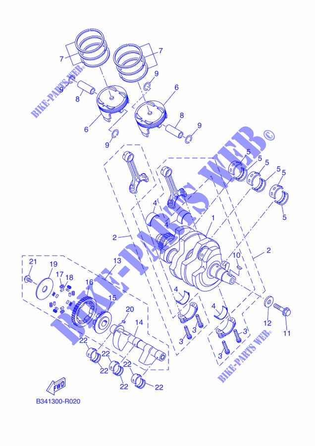 CRANKSHAFT / PISTON for Yamaha TRACER 7 2022