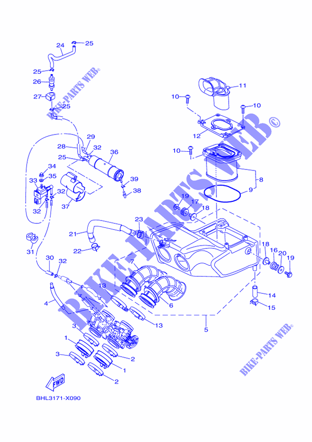 INTAKE for Yamaha XTZ 690 2023